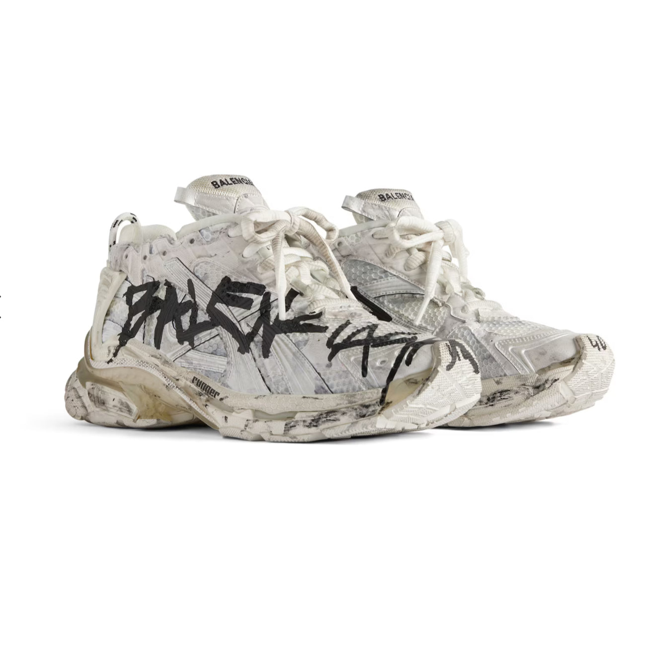 MEN'S RUNNER GRAFFITI SNEAKER IN WHITE