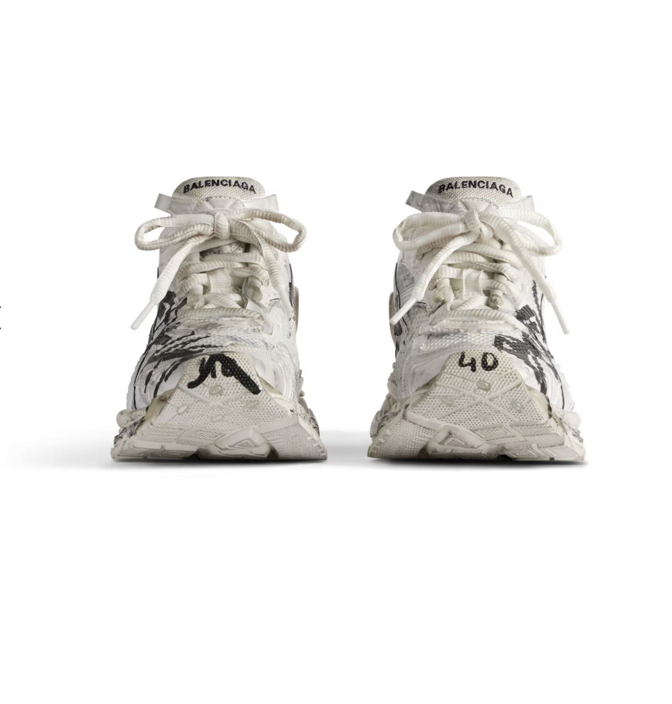 MEN'S RUNNER GRAFFITI SNEAKER IN WHITE