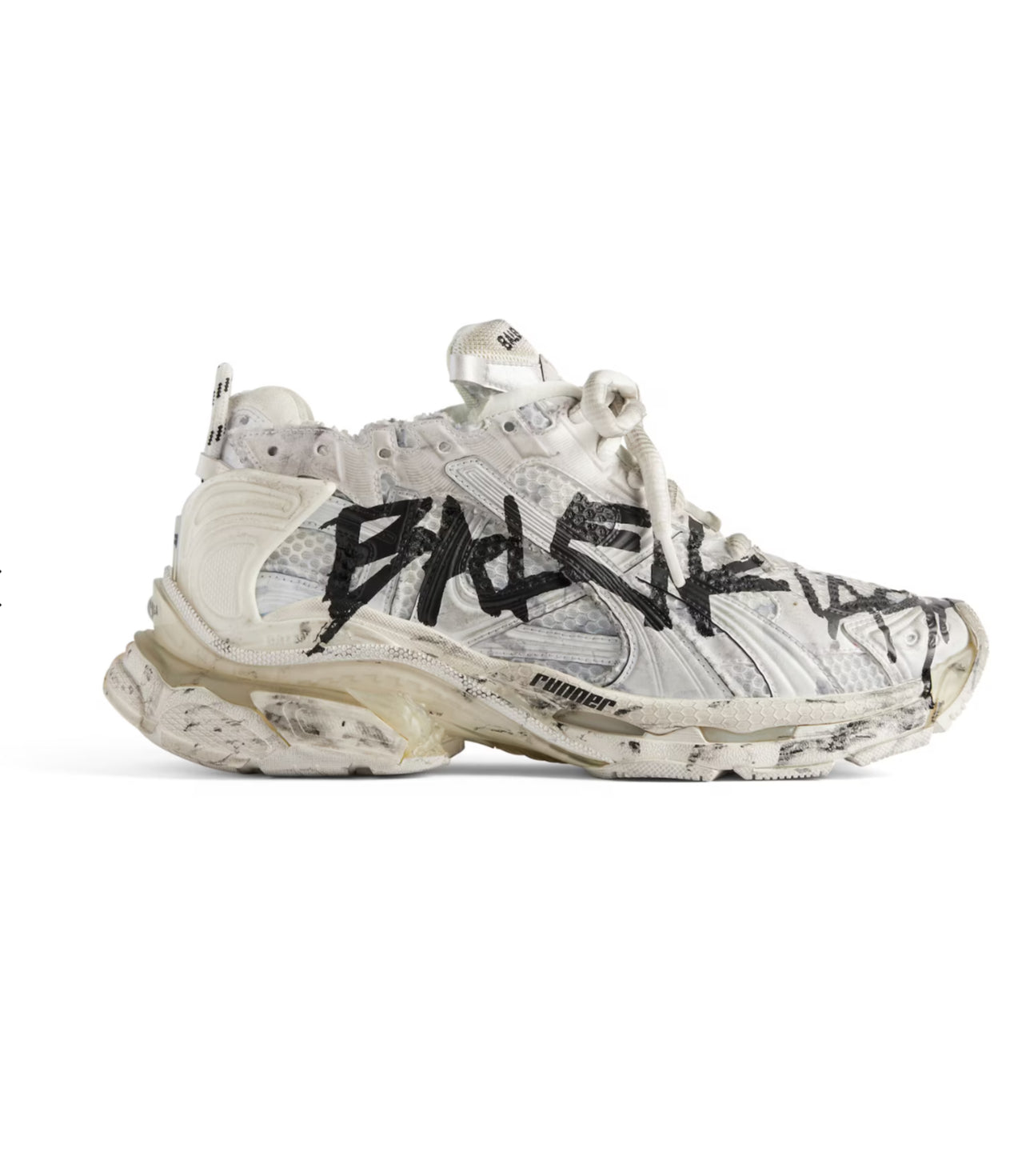 MEN'S RUNNER GRAFFITI SNEAKER IN WHITE