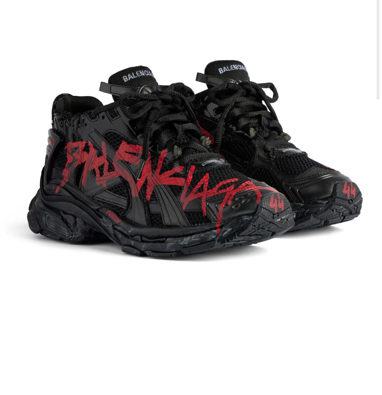 MEN'S RUNNER GRAFFITI SNEAKER IN BLACK